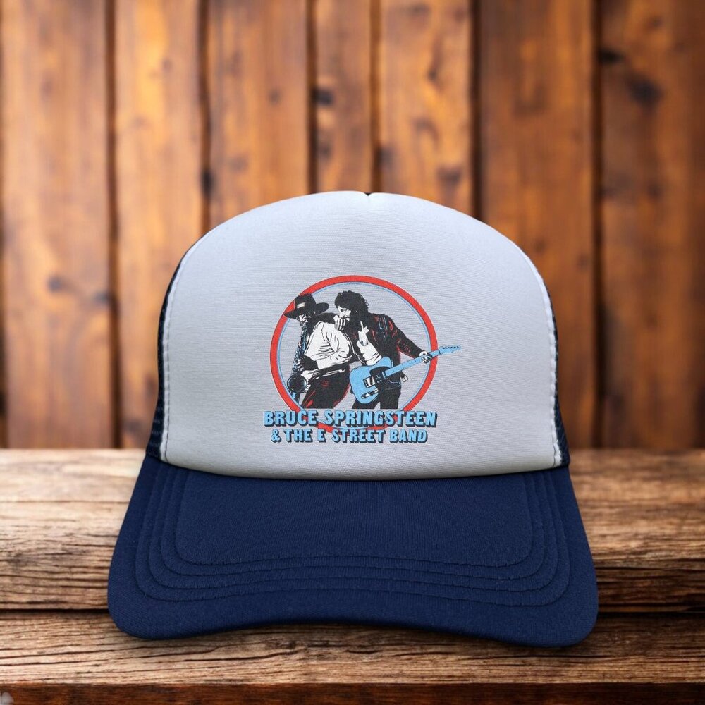 Bruce Springsteen & The E Street Band Mens Trucker Hat Vintage Rare Logo Cap